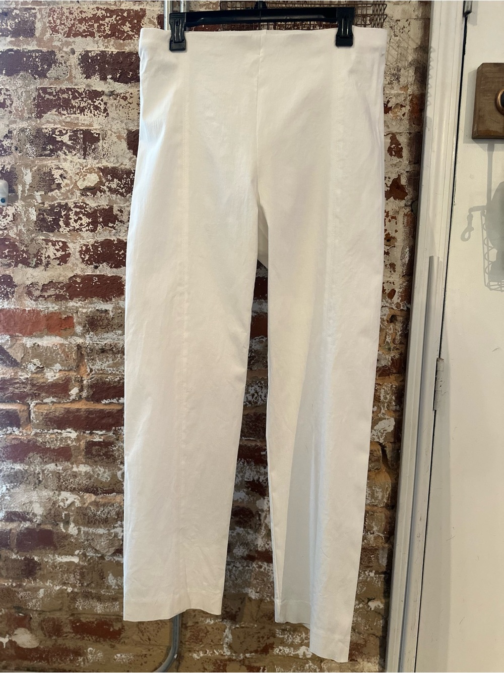 Franne Golde White Pull-On Pants, Size XL